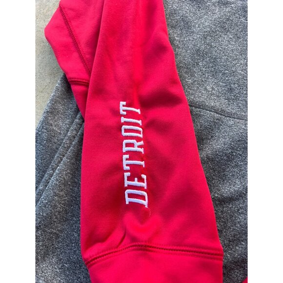 Vintage Detroit Red Wings NHL Hoodie Sz L Red & Gray A4 - Picture 2 of 6